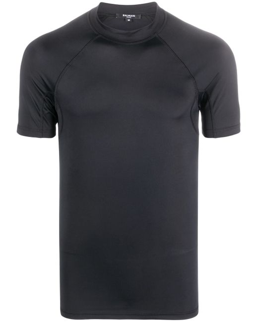 Balmain logo-print high-neck T-shirt