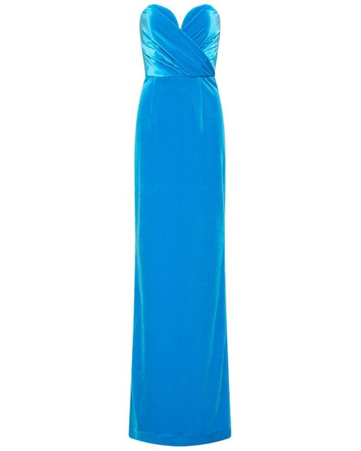 Rebecca Vallance Bernardette velvet-effect gown