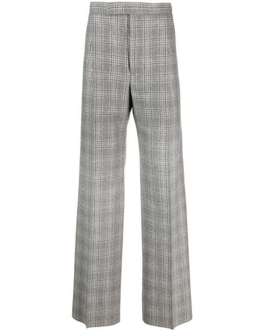 Thom Browne check-pattern wide-leg trousers