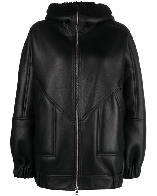 Blancha hooded shearling-lined bomber jacket