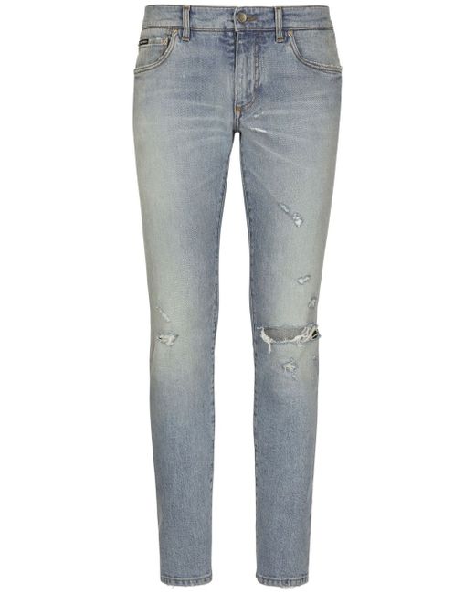 Dolce & Gabbana ripped-detailing skinny jeans