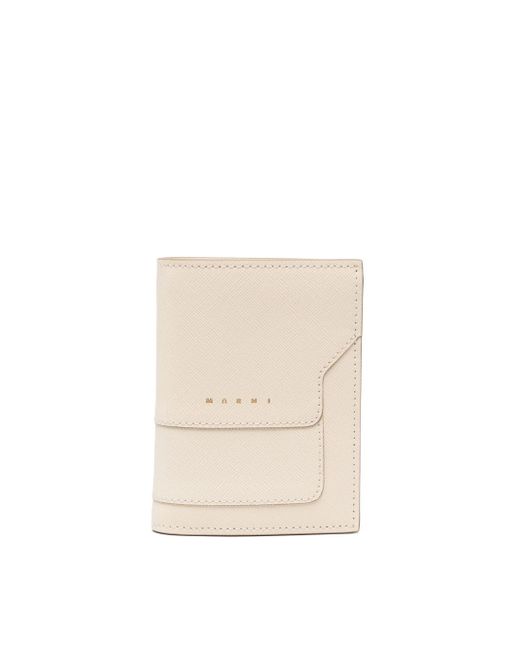 Marni panelled debossed-logo leather wallet