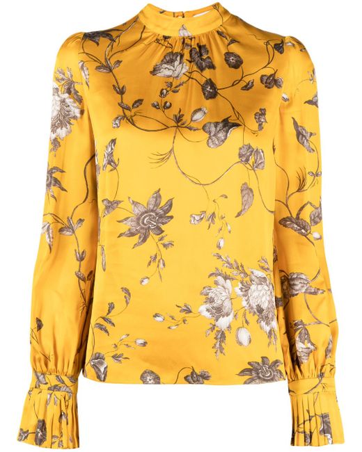 Erdem floral-print long-sleeve blouse