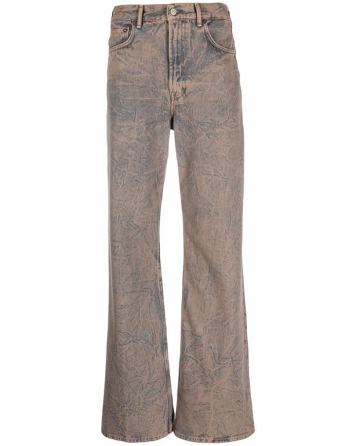 Acne Studios logo-patch flared jeans