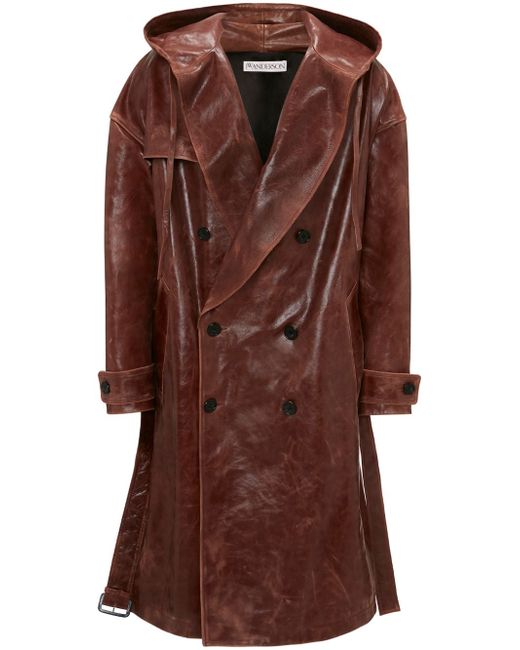 J.W.Anderson hooded leather trench coat
