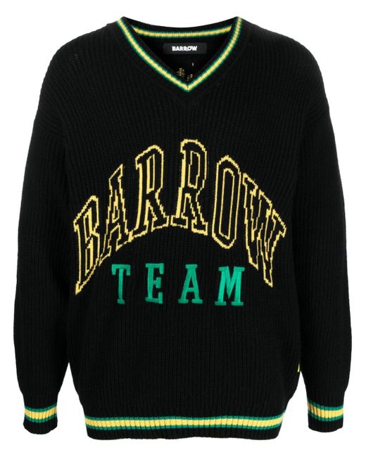 Barrow intarsia-logo knitted jumper