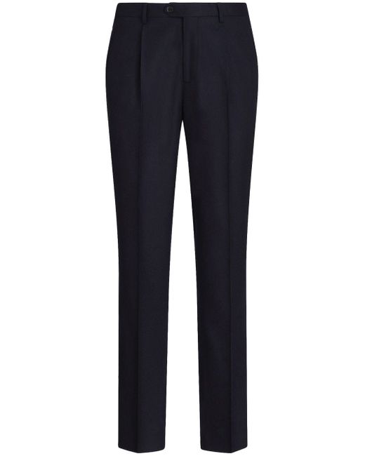 Etro pressed-crease wool trousers