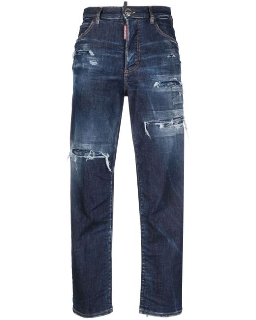 Dsquared2 distressed-effect high-waisted jeans