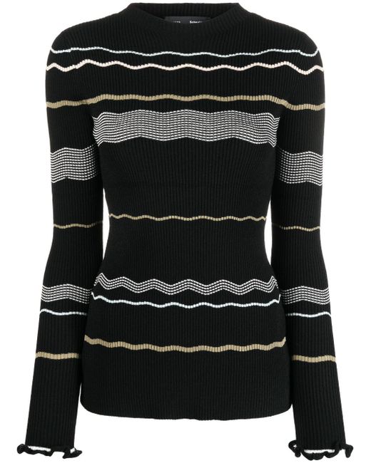 Proenza Schouler striped ribbed-knit jumper