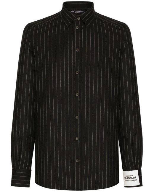 Dolce & Gabbana striped virgin-wool shirt