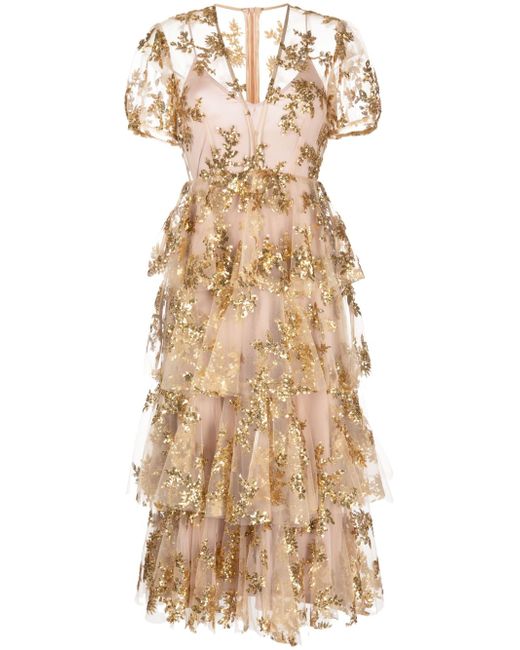 MacGraw Parody sequin-embellished midi dress
