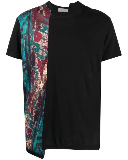 Yohji Yamamoto asymmetric panelled T-shirt