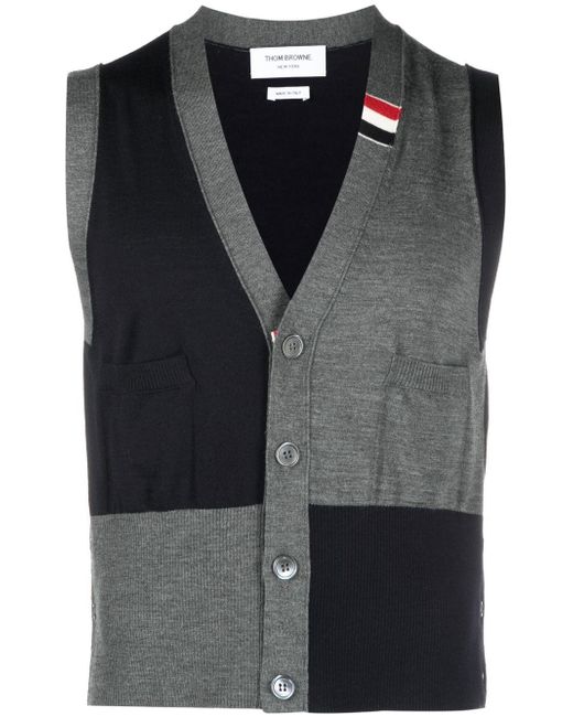 Thom Browne jersey stitch sleeveless cardigan
