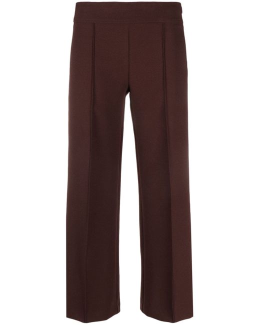 Semicouture dart-detail elasticated cropped trousers