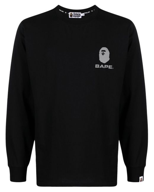 A Bathing Ape logo-print cotton sweatshirt