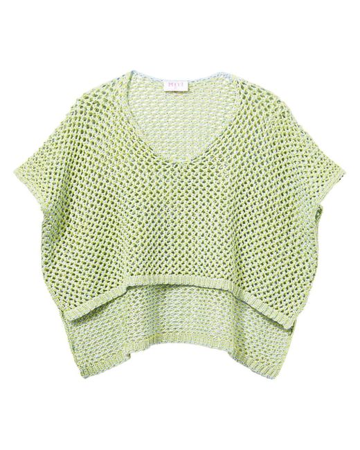 Pucci crochet-knit short-sleeve top