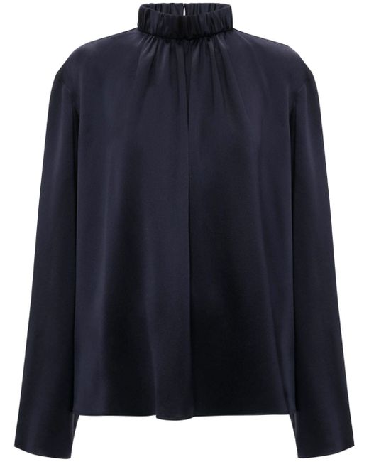 J.W.Anderson high-neck ruched blouse