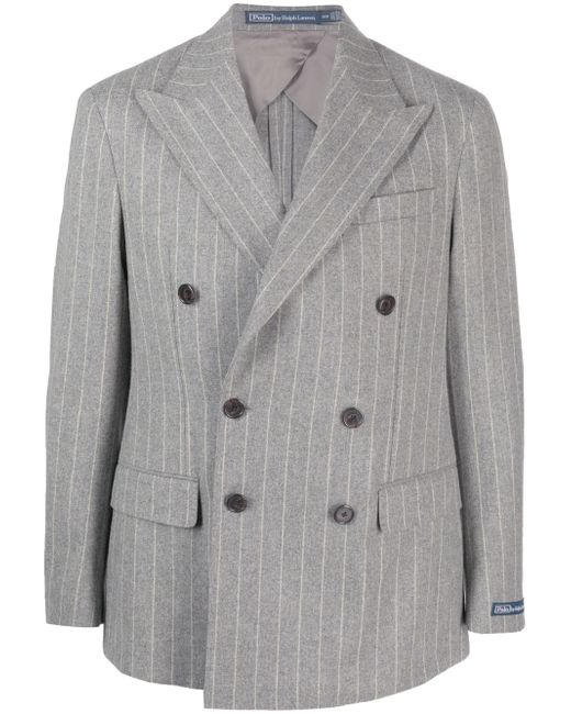 Polo Ralph Lauren pinstriped double-breasted blazer