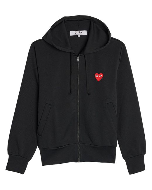 Comme Des Garçons Play logo-patch zipped hoodie