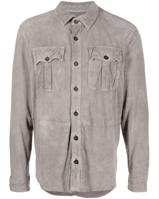 Polo Ralph Lauren button-up suede shirt jacket