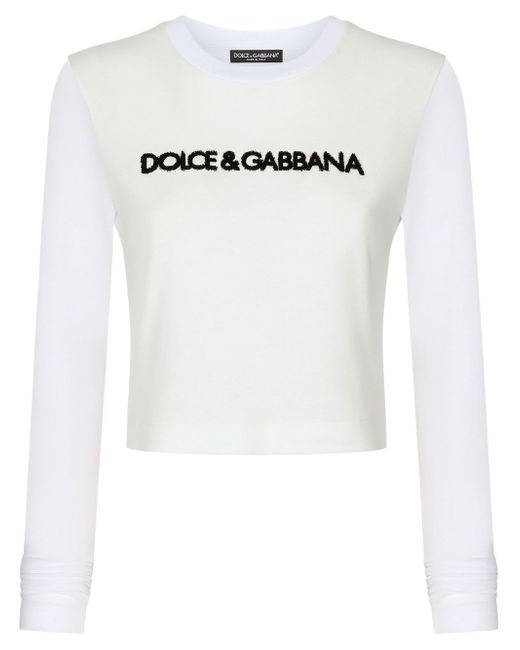 Dolce & Gabbana logo-lettering long-sleeve T-shirt