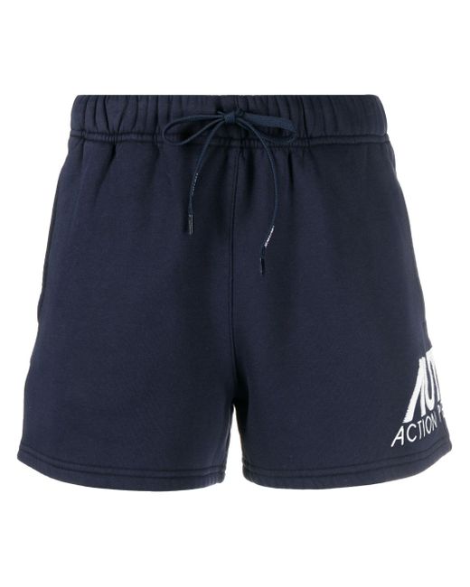 Autry logo-print cotton short shorts