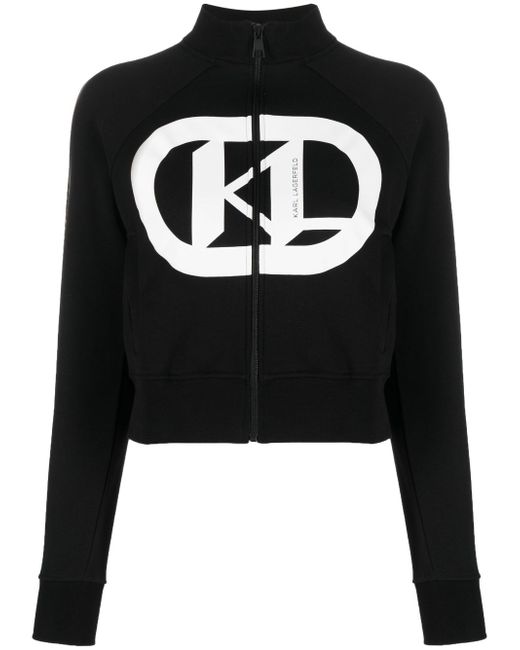 Karl Lagerfeld logo-print high-neck sweatshirt
