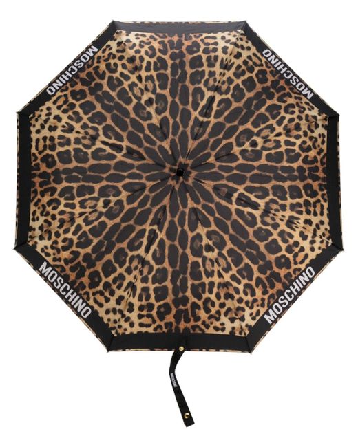 Moschino cheetah-print compact umbrella