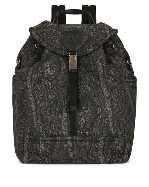 Etro Pegaso-motif paisley-print backpack
