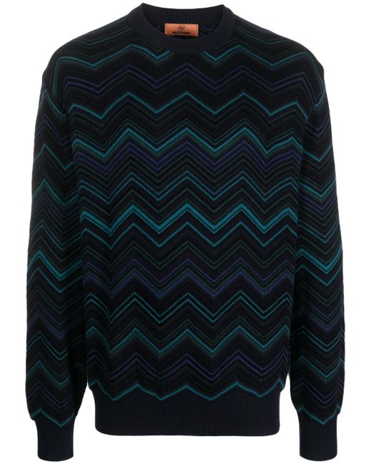 Missoni zig-zag pattern cotton-blend jumper