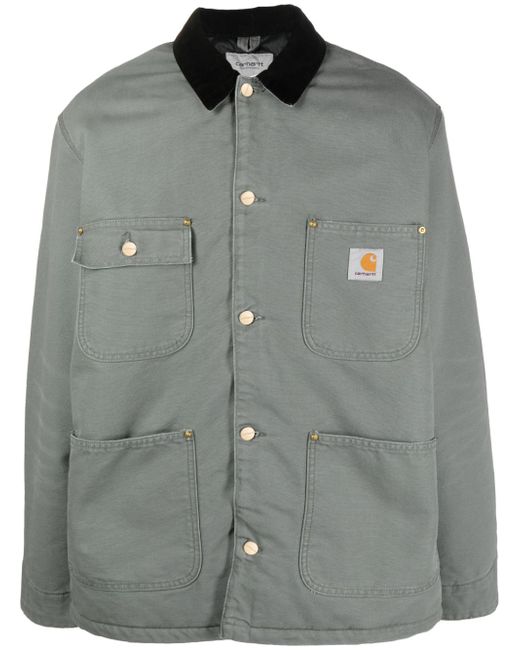 Carhartt Wip contrasting-collar button-up coat