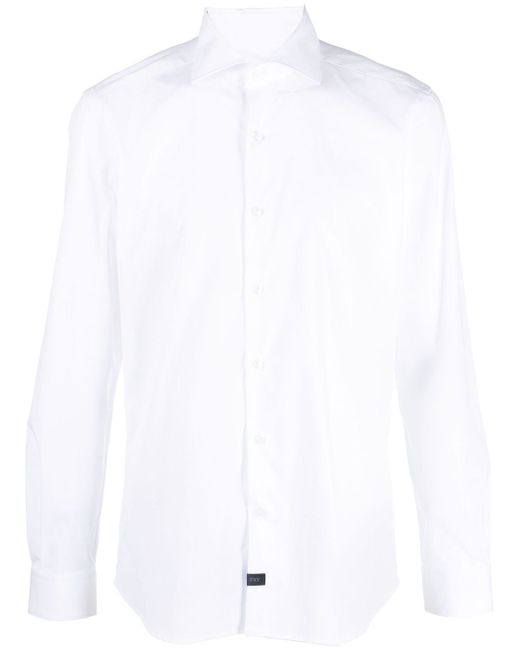 Fay cutaway-collar long-sleeve shirt