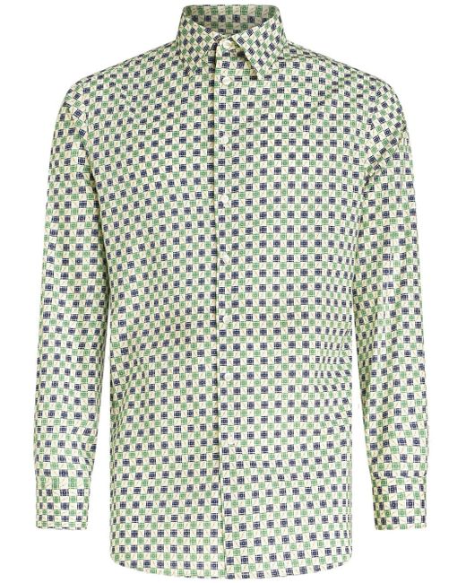 Etro geometric-print cotton shirt