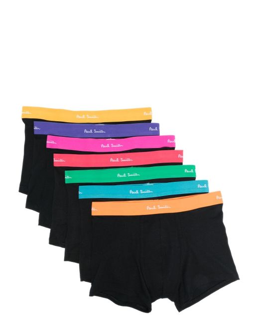 Paul Smith logo-waistband organic cotton boxers pack of seven