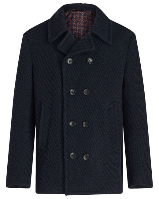 Etro notched-collar double-breasted coat