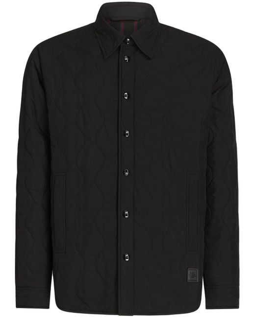 Etro quilted button-up shirt jacket