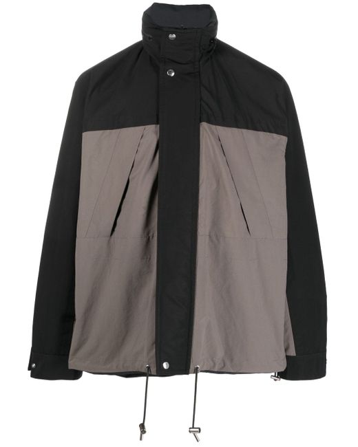 Sacai funnel-neck reversible jacket