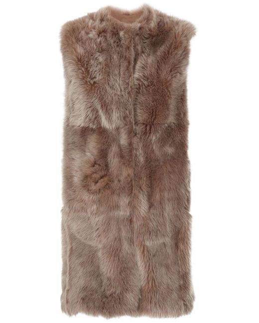 Dolce & Gabbana faux-fur sleeveless coat