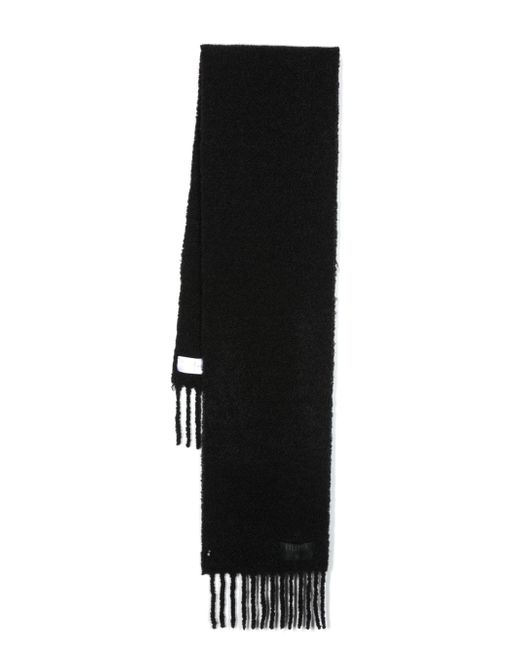 Filippa K logo-patch knitted scarf