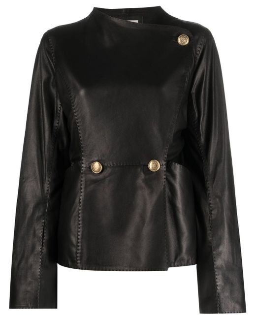 By Malene Birger double-breasted leather jacket