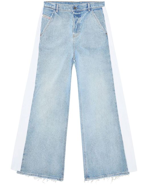 Diesel side-stripe wide-leg jeans