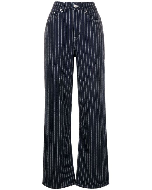Kenzo stripe-print straight-leg trousers