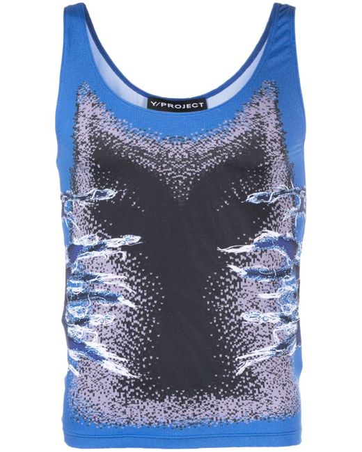 Y / Project Whisker-print tank top