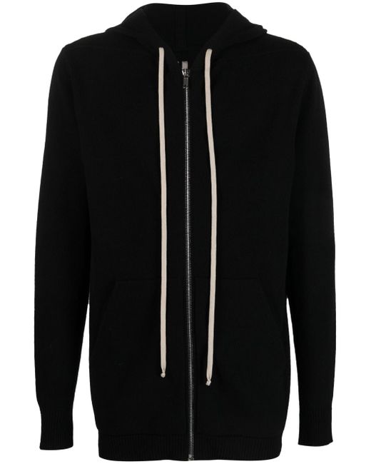 Rick Owens zip-up drawstring hoodie