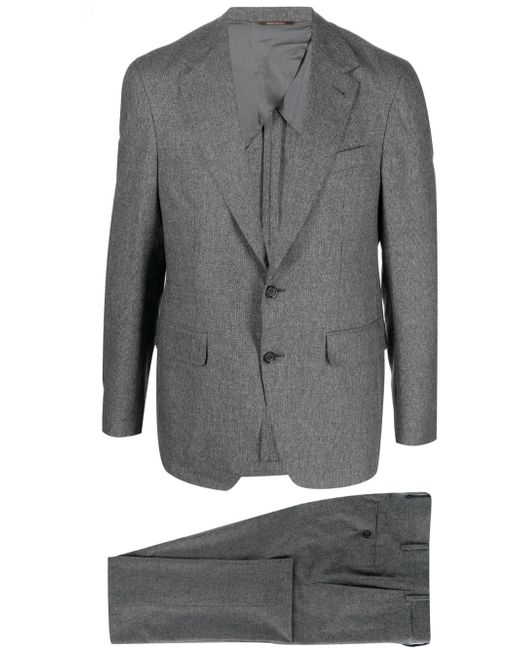 Canali notched-lapel single-breasted suit