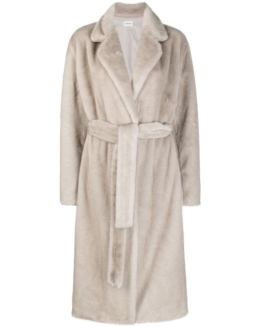P.A.R.O.S.H. faux-shearling belted coat