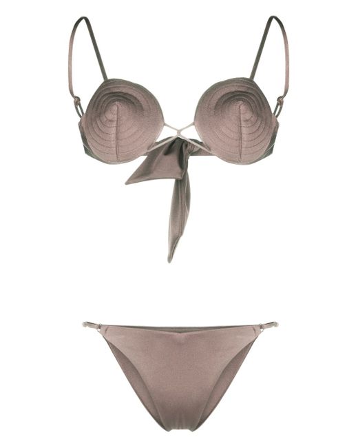 Noire Swimwear tonal-stitch detail bikini set