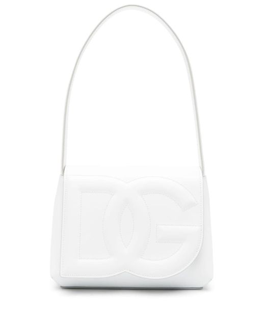 Dolce & Gabbana logo-embossed leather shoulder bag