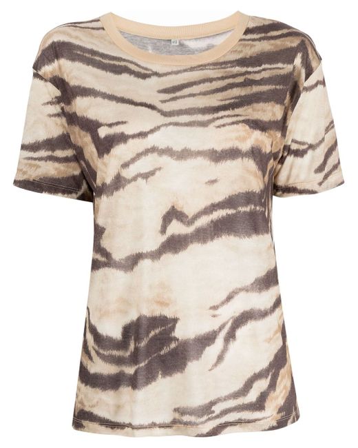 Baserange tiger-print short-sleeve T-shirt