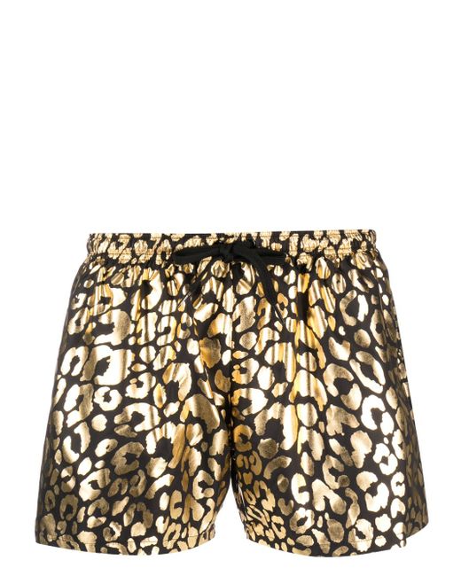 Moschino leopard-print swim shorts